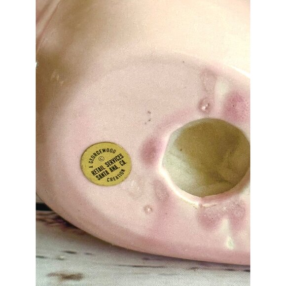 Vintage A. Georgewood Creation Ceramic Whale Figurine w/Glossy Glaze - Picture 3 of 9